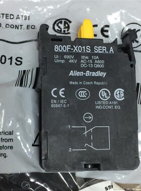 AB 罗克韦尔 急停按钮通用一常闭触点自检测触点 800F-X01S