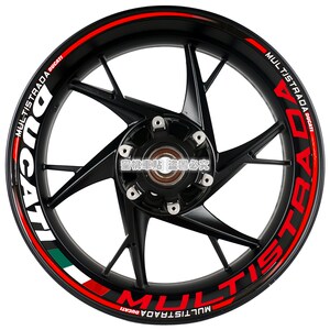 杜卡迪 揽途 950s 1260S 改装 轮毂贴 钢圈贴 轮胎字母 反光贴纸