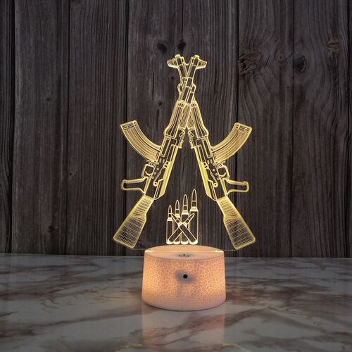 创意3d视觉台灯七彩氛围桌面装饰灯usb插电卧室床头灯伴睡小夜灯
