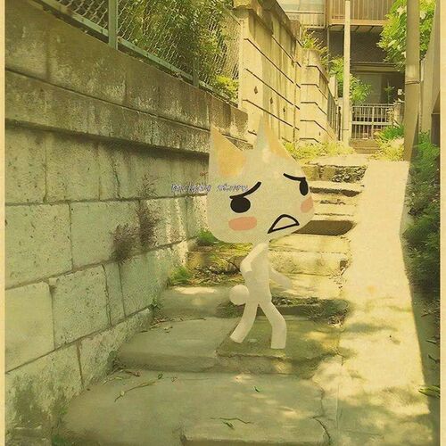 Inoue toro CUTE Cat Poster Home Room Decoration Kraft Paper