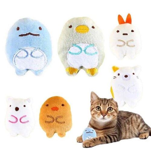 Cat Chew Toy 6pcs Chewable Cat Toys With Built-in Catnip