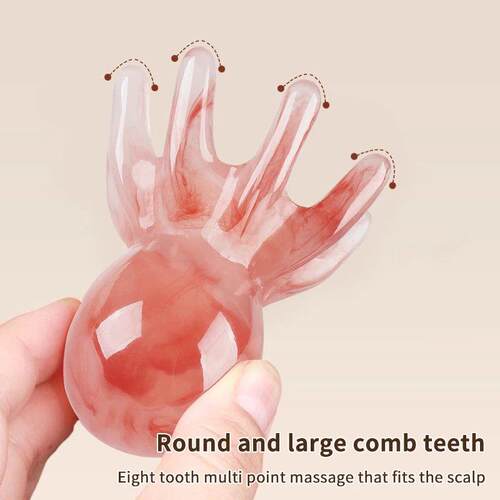 Resin Octopus Massage Comb Head Meridian Scraping Scalp Mass