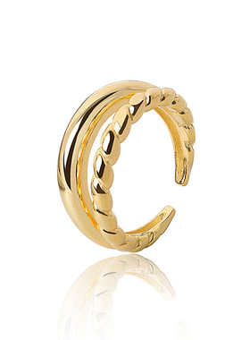 Lakers Ring Personality INS Minimalist Geometric Double Laye