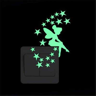 Cartoon Luminous Switch Sticker Glow in the Dark Wall Sticke
