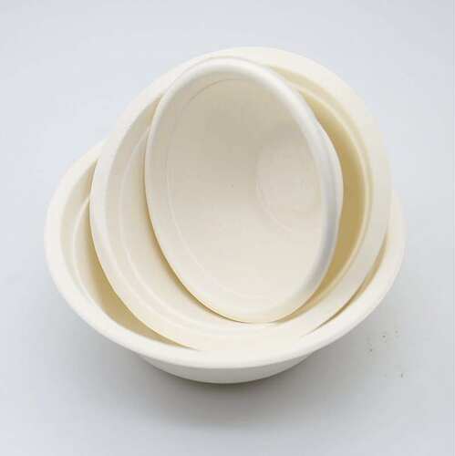 新款 Disposable paper bowls circular thickened dishes set of