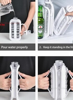 Ice Cube Trays 2 in 1 Portable Ice Ball Maker Kettle