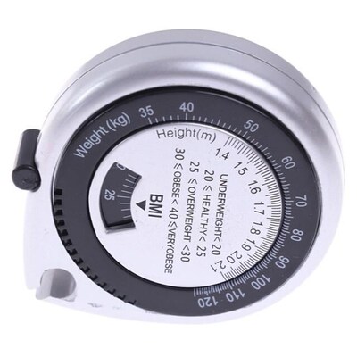1pc Body Mass Measuring Tape BMI Calculator - Fitness Weight