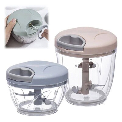 500/900ML Garlic Chopper Manual Rotate Vegetable Cutter Chop
