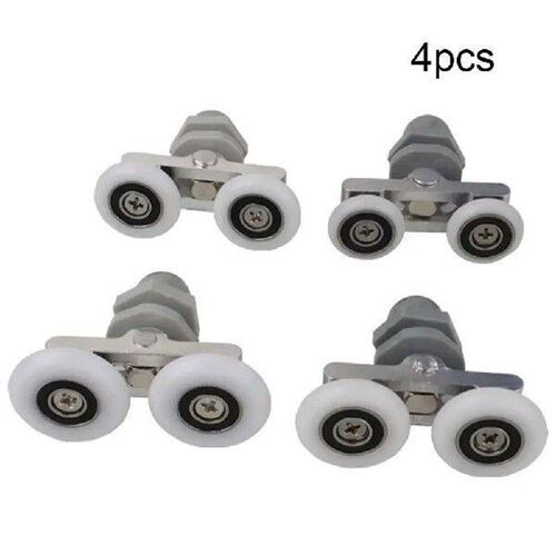 4Pcs 19/23/25/27mm Twin Bathroom Shower Door Sliding Roller