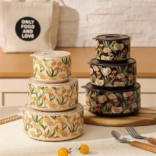 French superior preservation bowl bento ceramic with Lidded