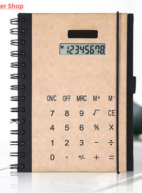 Ledger Calculator Notebook Calculator Combo with Pen Solar