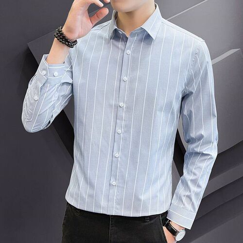 Long-Sleeved Shirt Mens Spring and Summer Seven-Sleeve Fash