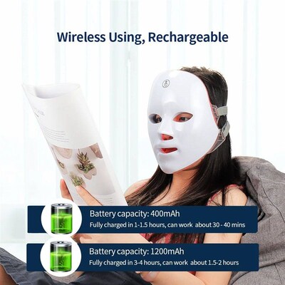 7 Colors Photon Facial LED Mask Red Light Therapy Anti Aging