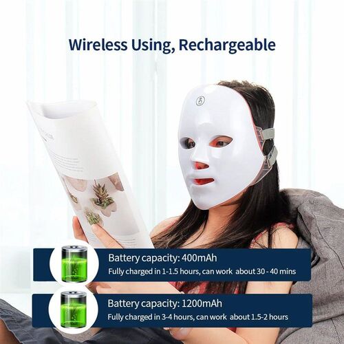 7 Colors Photon Facial LED Mask Red Light Therapy Anti Aging