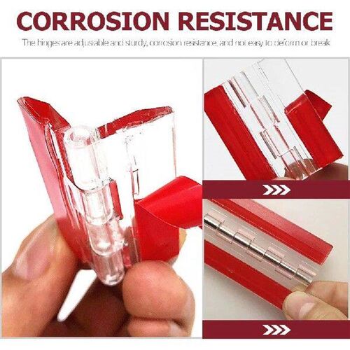 5 Pcs Self-adhesive Hinge Folding Hinges Boxes Clear