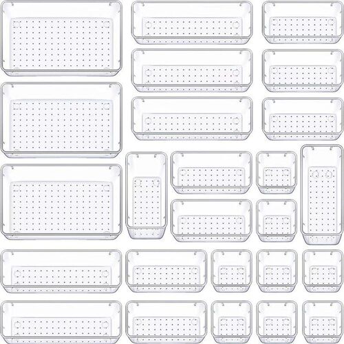 Plastic Drawer Organizers Set Organizer Storage Trays office