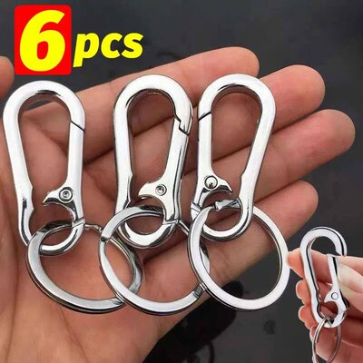 2/4/6pcs Gourd Buckle Keychains Climbing Hook Stainless Stee