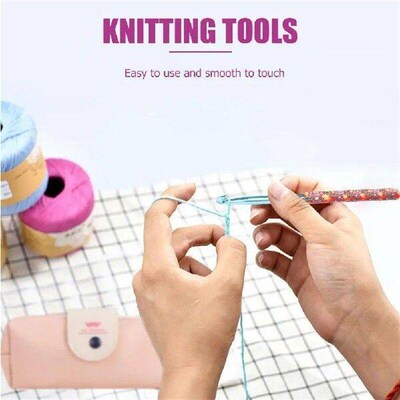 5Pcs Crochet Hooks Ergonomic Soft Grip Crochet Needles