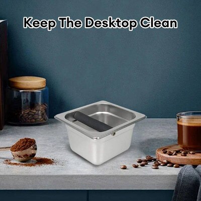 Coffee Knock Box Espresso Dump Bin for Barista Coffee Grind
