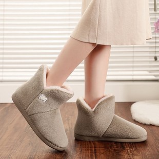 Women Winter Slippers Warm Plush Slip-on Couples Home Floor