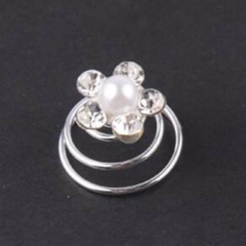 12pcs/Lot Wedding Bridal Crystal Faux Pearl Flower Hair Pins