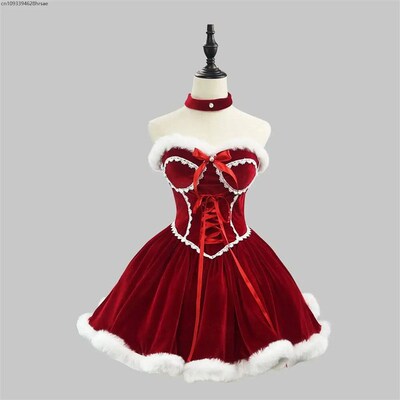 Carnival Costume Girdling Christmas Dress Party Vintage Medi