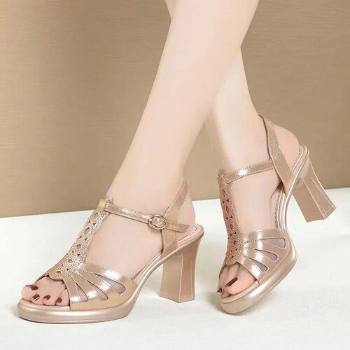 Elegant Block Heels For Women Fashion Summer High Quality