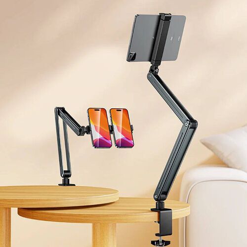 Foldable Bed/Desk Arm Mount Tablet Holder 360 Rotation Adj