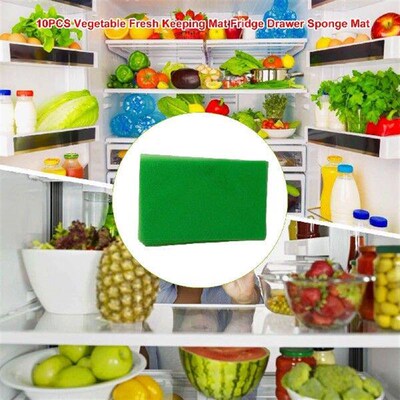 10Pcs Filter Sponge For Refrigerator Mildew Proof Vegetable