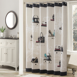 环保浴室隔断浴帘 涤纶布料加厚防水防霉独版 欧式 复古特惠浪漫时尚