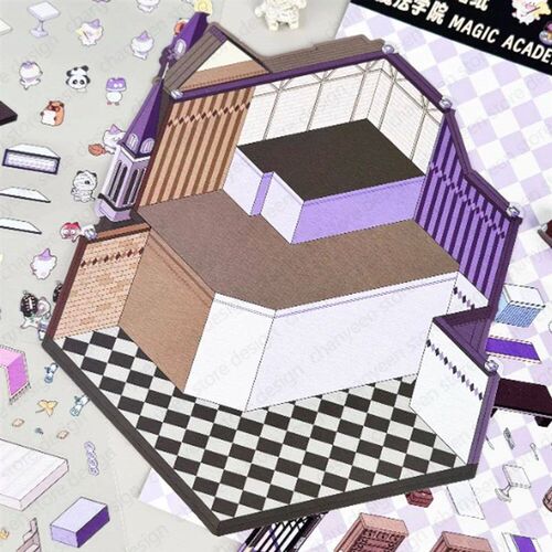 Plus Size Castle Theme Miniature Scene 2.5D 3D Landscaping e