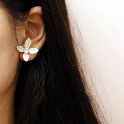 Bridal Accessories White Flower Hair Pins Clips Handmade Hea