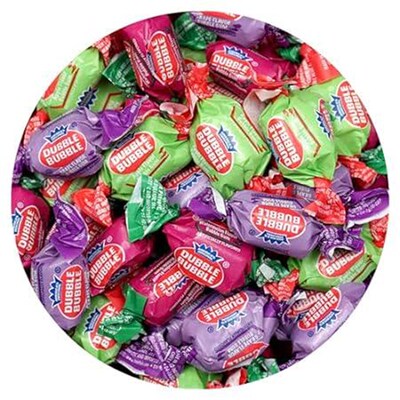 Dubble Bubble Assorted Fruit Flavored Gum - 2 Pound Bulk