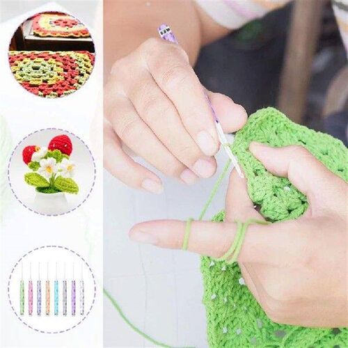 8 Pcs Plastic Crochet Hooks, Inline Crochet Hooks Set