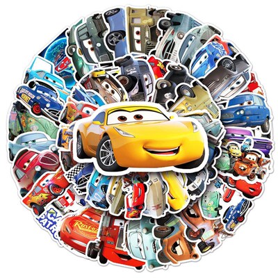 10/30/50pcs  Cute Cartoon Cars Lightning McQueen ers Skatebo
