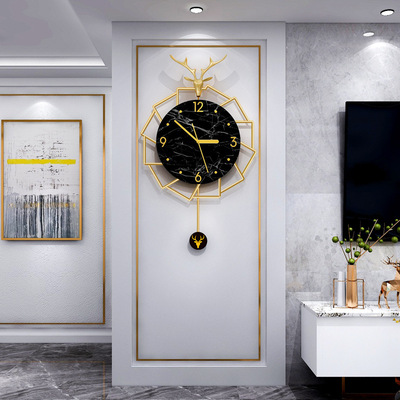 Clock hanging clock living room household fashion modern sim