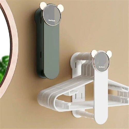 Bear Telescopic Clothes Hanger Storage Rack Non punching