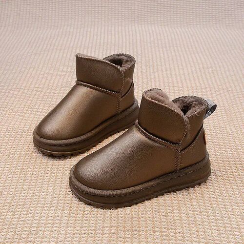 Boys Girls Winter Boots Kids Snow Boots Ankle Slip-on Fashio
