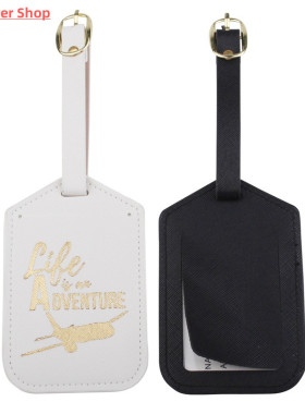 Travel Accessories Creative Aircraft PU Leather Luggage Tag