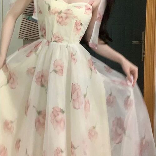 Aotvotee Floral Dress for Women  New Fashion Fairycore