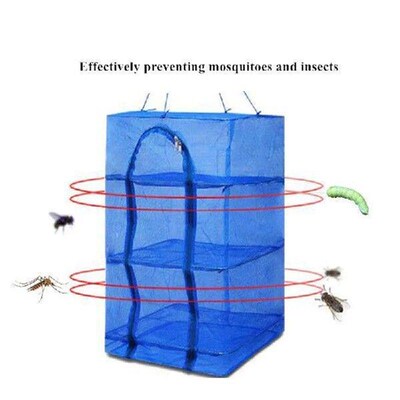 3 Layers Nylon Drying Net Fish Net Drying Rack Hanging