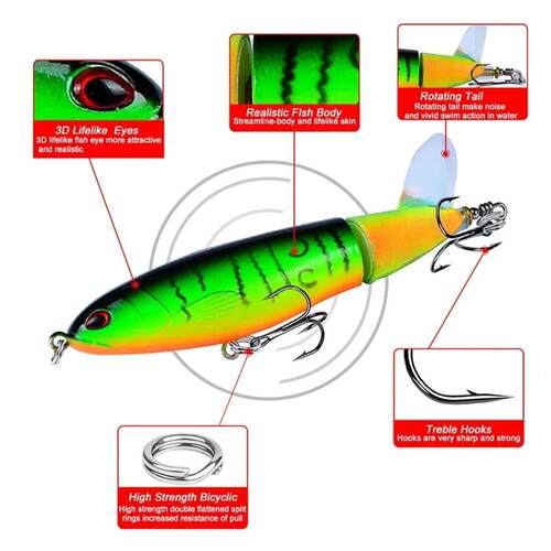 1pcs 10cm 14cm Topwater Spinner Fishing Lure Popper Artifici