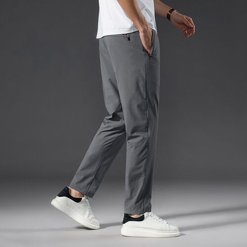 Ice Silk Casual Pants Mens Summer Thin Dipper Simple Style