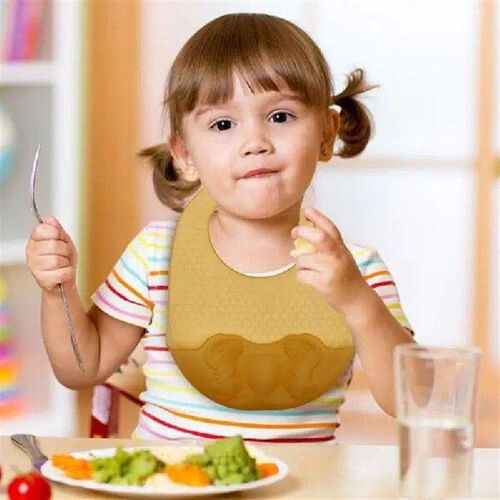 Baby Bibs Silicone Comfortable Waterproof Food Catcher