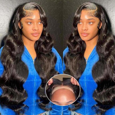 Wear and Go Glueless wig Yaki Straight Human Hair Lace Wigs