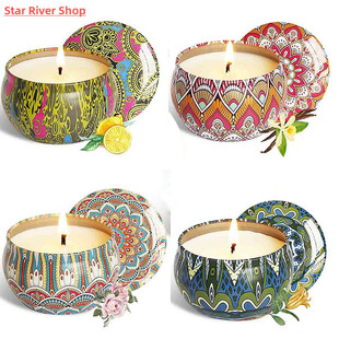 Smokeless Tinplate Scented Candles Gift Set Natural Soy Wax