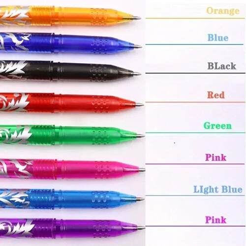 8pcs Multi-Color Erasable Gel Pen 0.5mm Tip Painting Writing