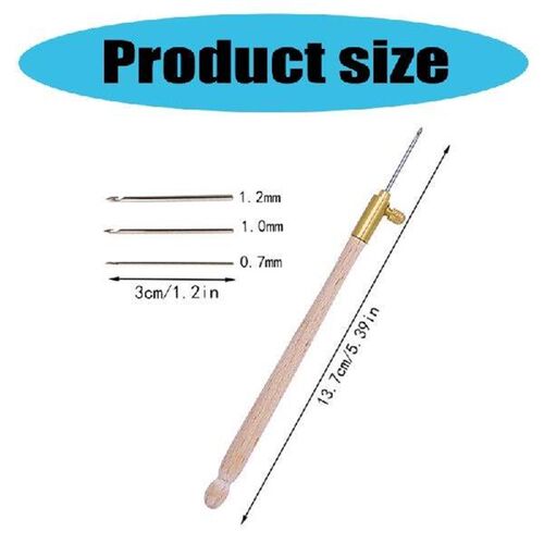 3Pcs Embroidery Hook Needle Set French Embroidery Beading
