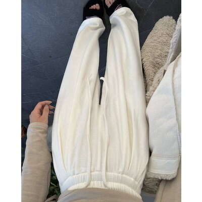 White Pants White Wide Leg Pants Womens Autumn and Winter V