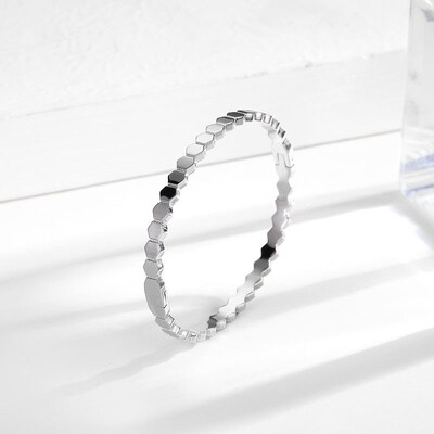 Simple Honeycomb Titanium Steel Brlet Female Niche High-grad
